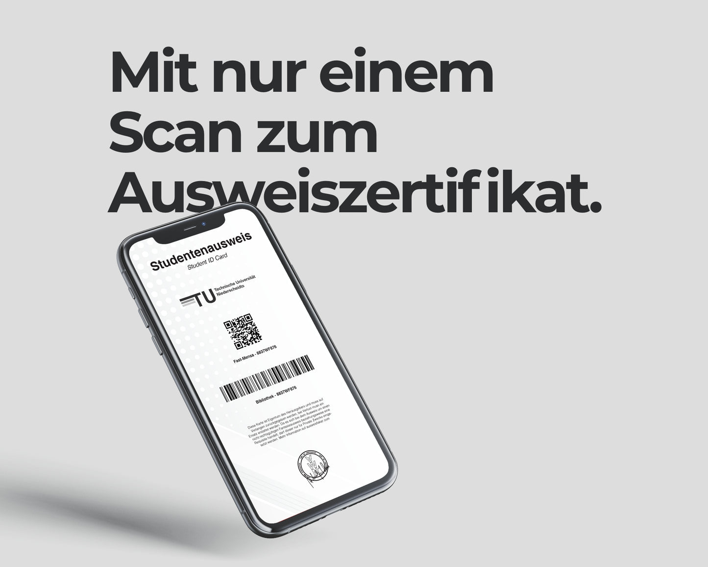 QR-Code Ausweiszertifikat