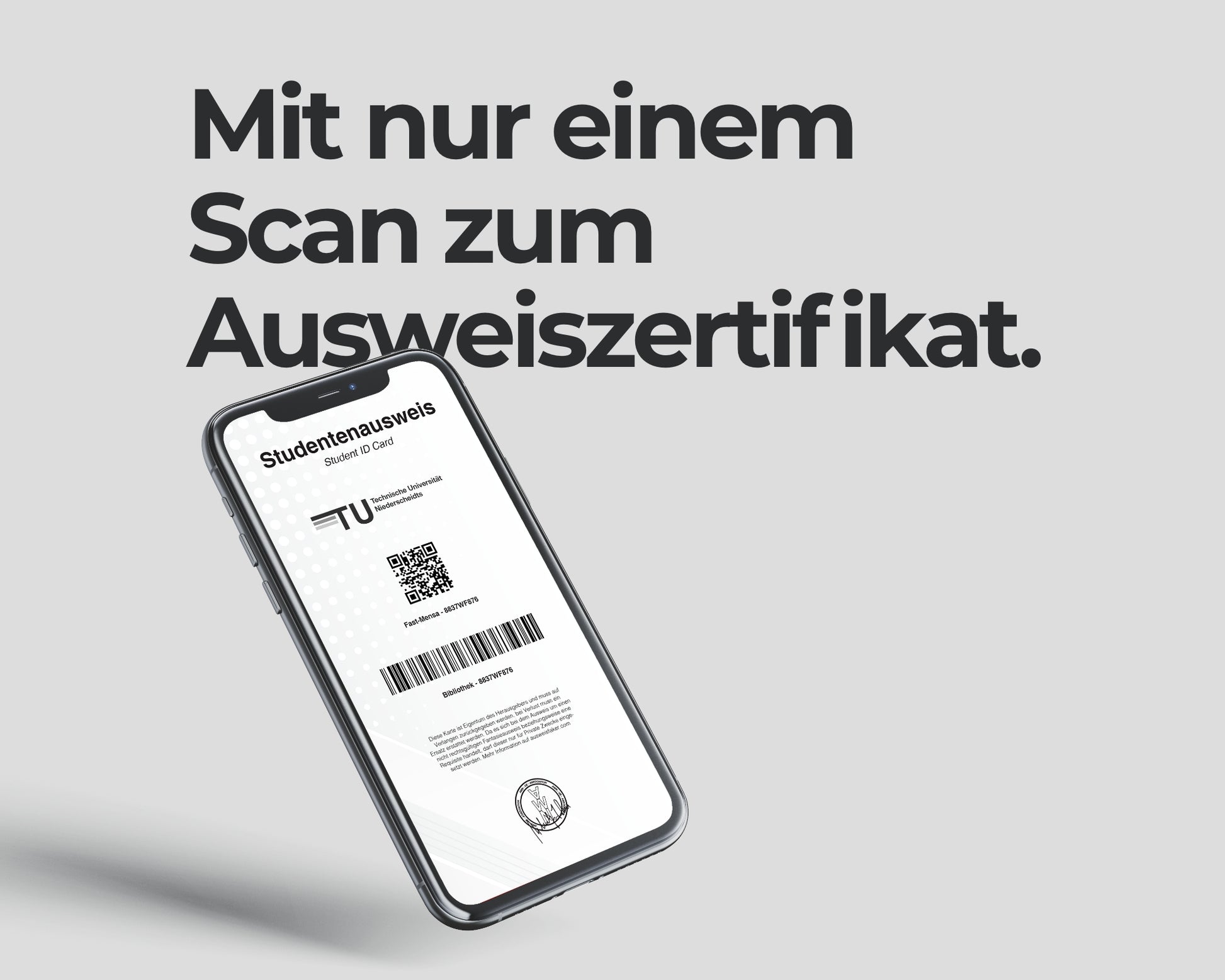 QR-Code Ausweiszertifikat