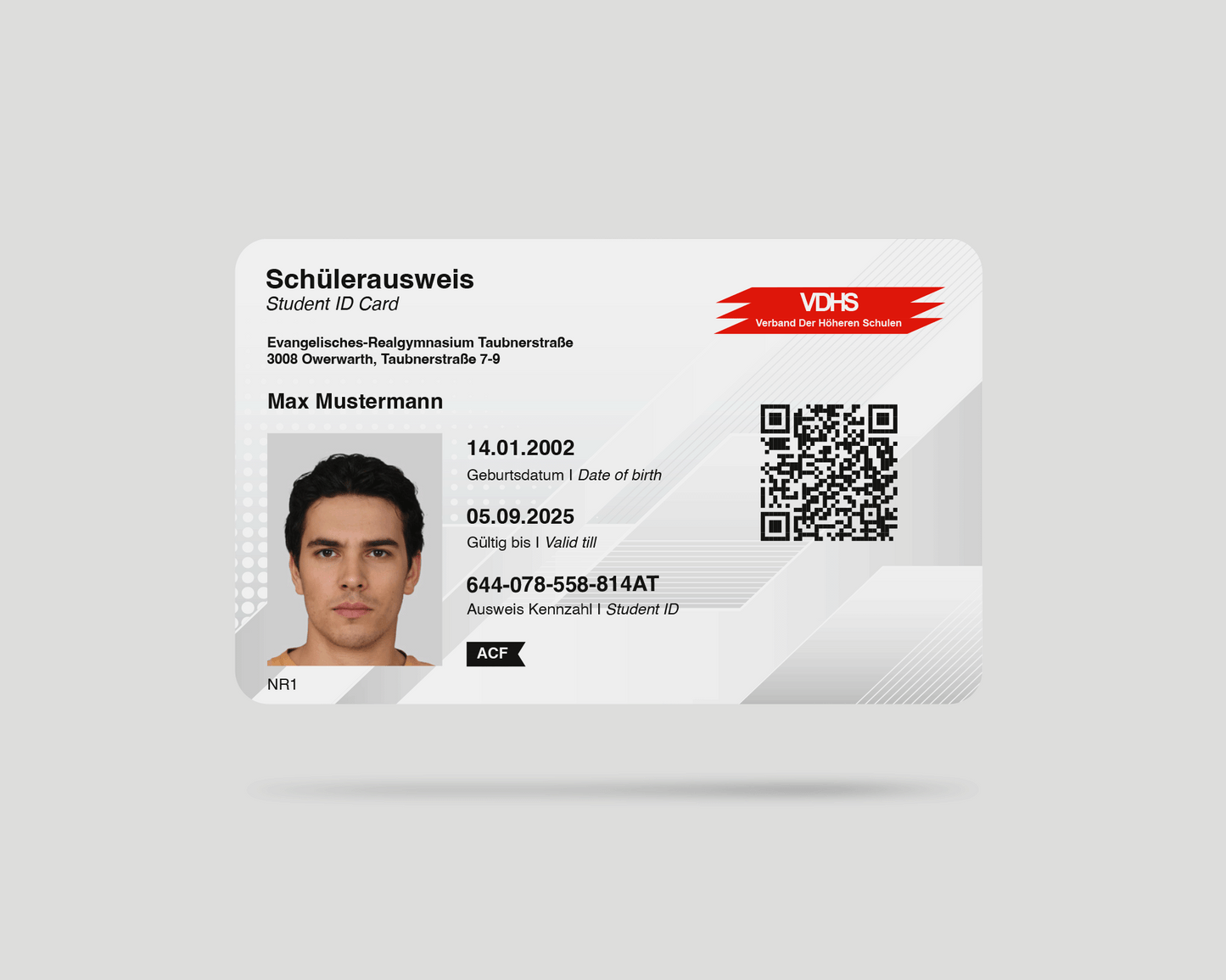 Vorderseite Fake Schülerausweis