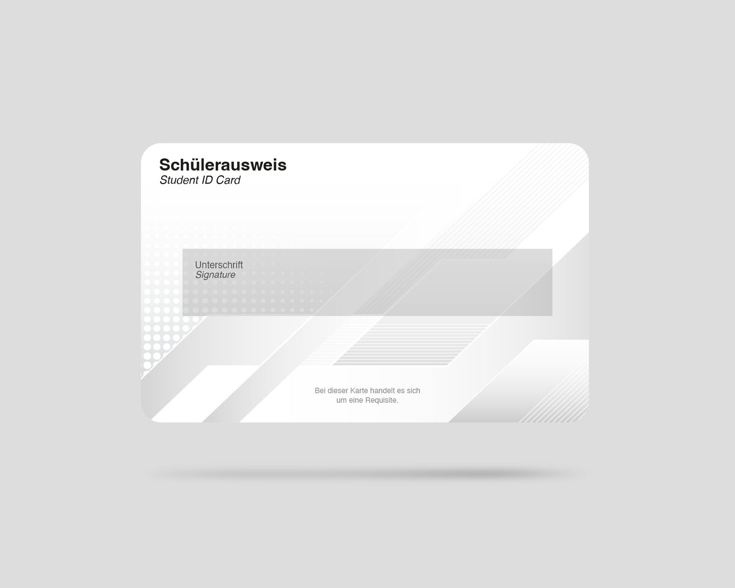 Rückseite Fake Schülerausweis Deutschland