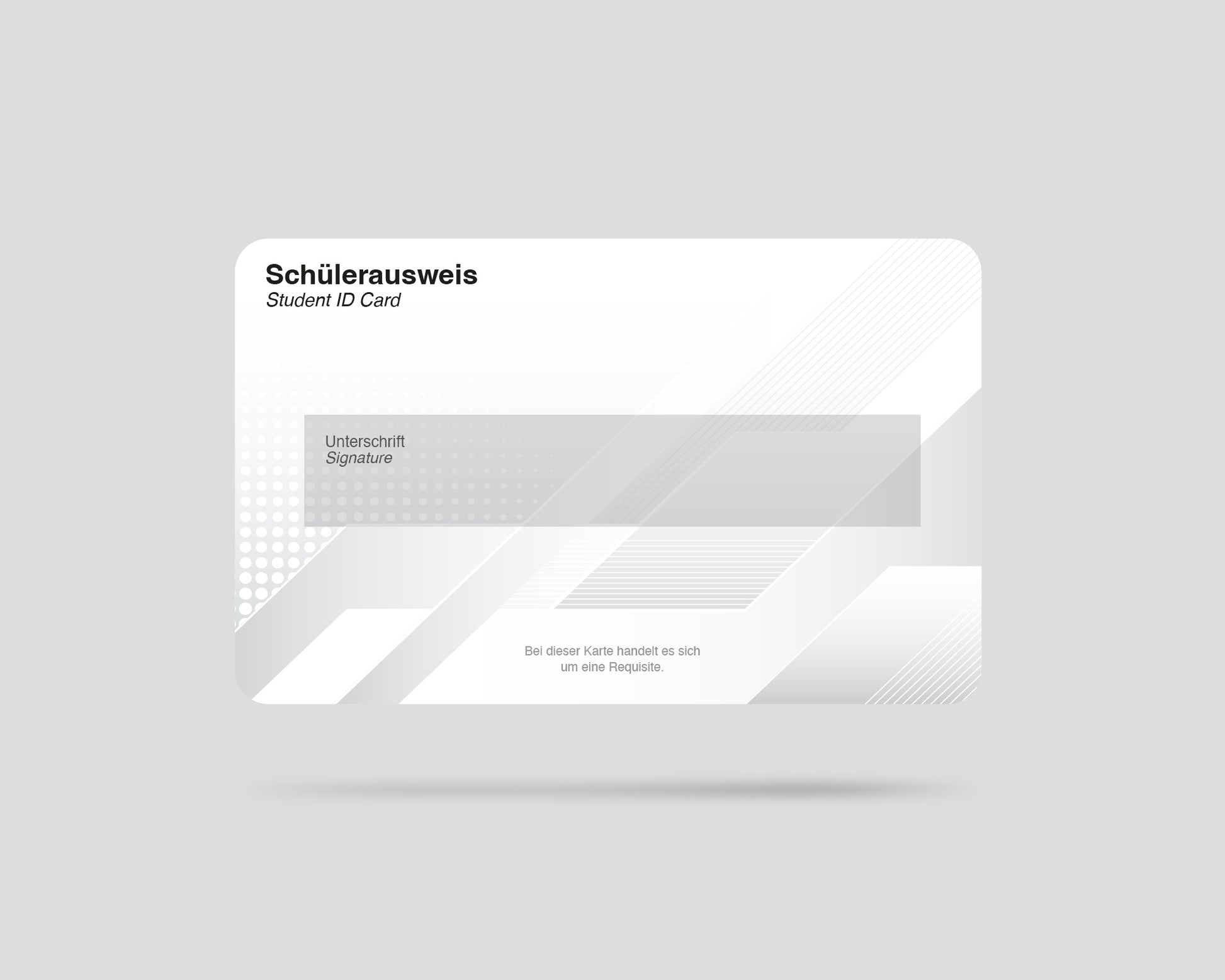 Rückseite Fake Schülerausweis Deutschland